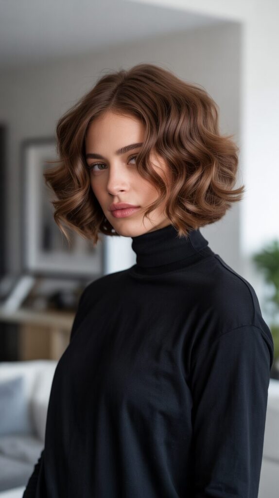 1. Classic Wavy Wolf Cut