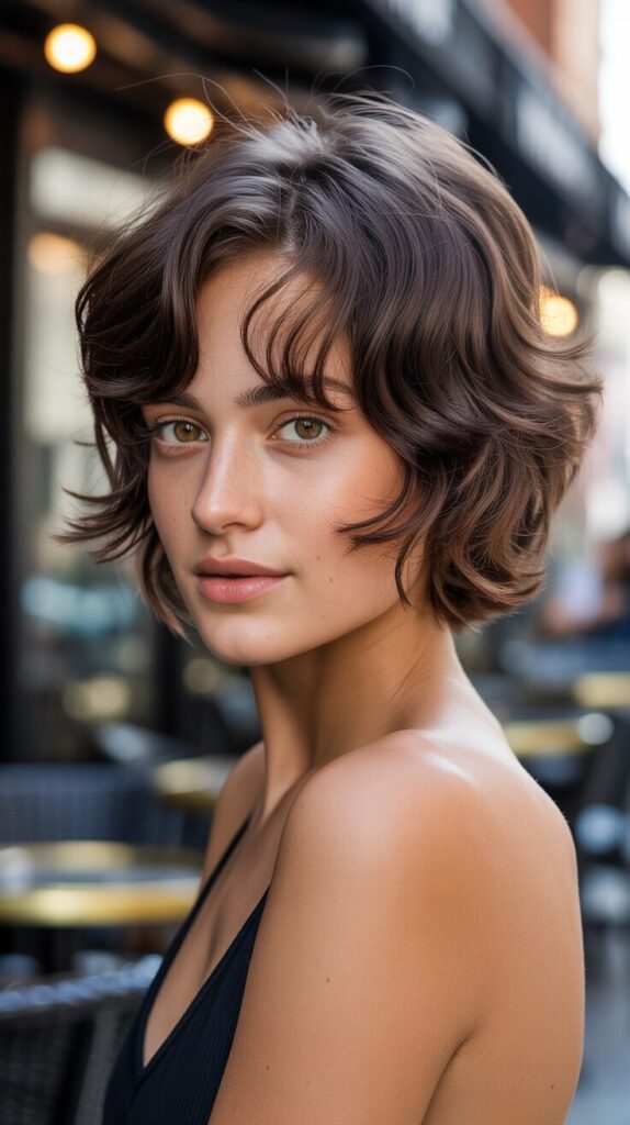 9. Wavy Wolf Cut with Short Layers