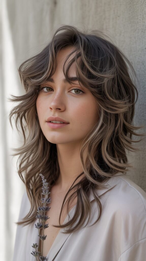 10. Long Wavy Wolf Cut