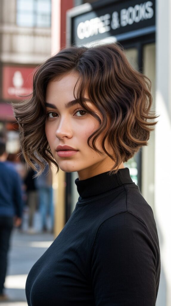 5. Wavy Wolf Cut with Face-Framing Layers